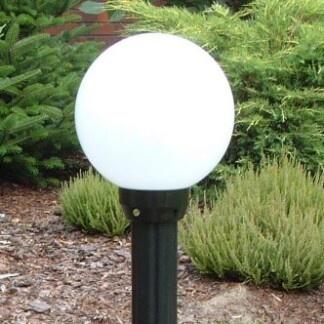 Lampy ogrodowe wys. 110 cm, kula biała 200 mm