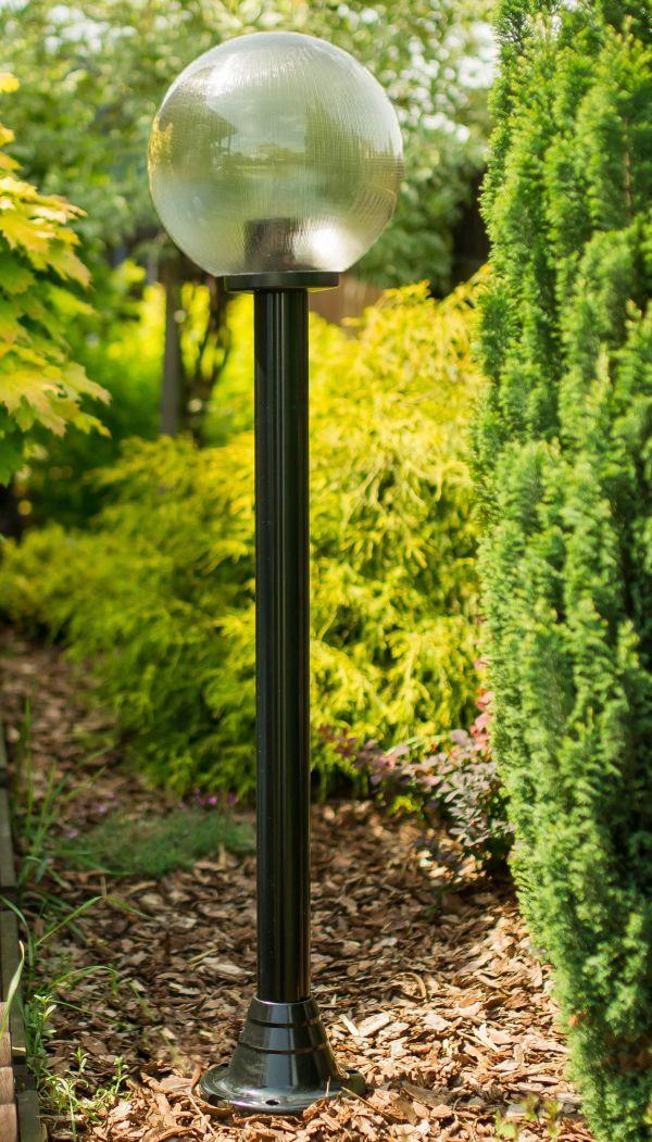 Lampy ogrodowe wys. 145 cm, kula pryzmatyczna 250 mm