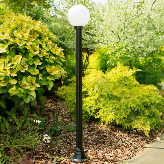 Lampy ogrodowe wys. 2 m, klosz biały 250 mm