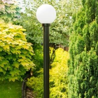 Lampy ogrodowe wys. 2 m, klosz biały 250 mm