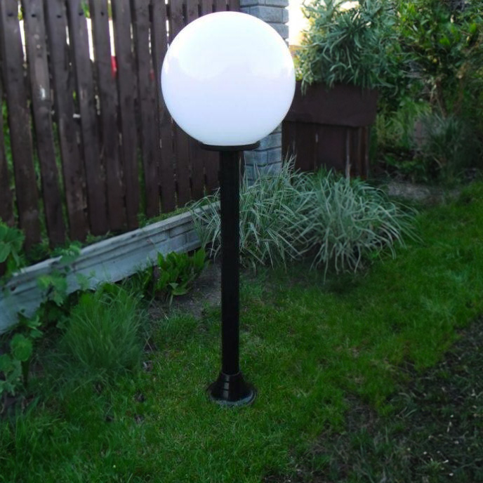 Lampy ogrodowe wys. 150 cm, klosz biały 300 mm