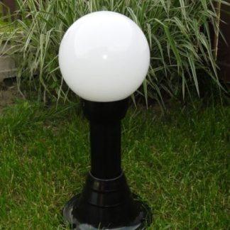 Lampy ogrodowe wys. 50 cm, kula biała 200 mm