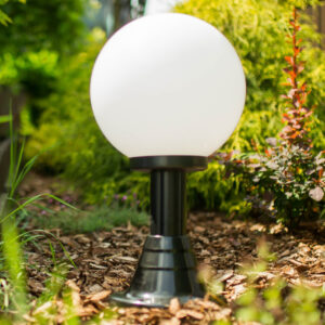 Lampy ogrodowe wys. 60 cm, kula biała 300 mm