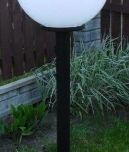 Lampy ogrodowe wys. 160 cm, klosz biały 400 mm
