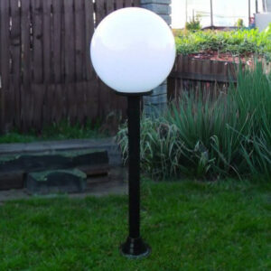 Lampy ogrodowe wys. 160 cm, klosz biały 400 mm