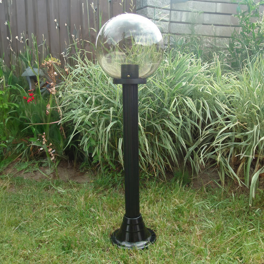 Lampy ogrodowe wys. 115 cm, kula podpalana 250 mm