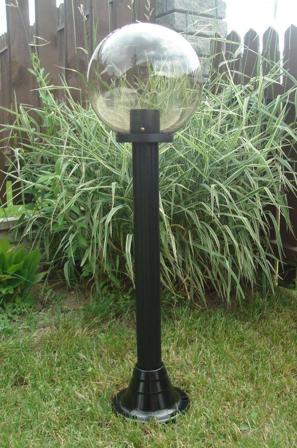 Lampy ogrodowe wys. 115 cm, kula podpalana 250 mm