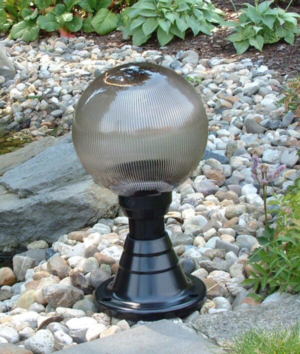 Lampy ogrodowe wys. 45 cm, kula pryzmatyczna 250 mm