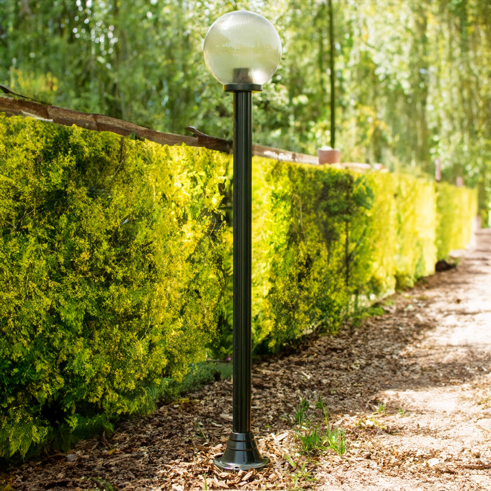 Lampy ogrodowe wys. 2 m, klosz pryzmatyczny 250 mm