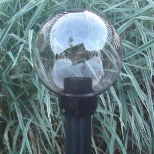 Lampy ogrodowe wys. 80 cm, kula przeźroczysta 200 mm