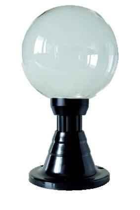 Lampy ogrodowe wys. 45 cm, kula przeźroczysta 250 mm